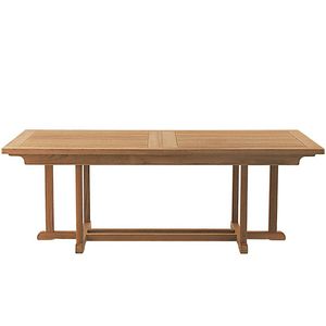 table contemporaine / en teck / rectangulaire / de jardin