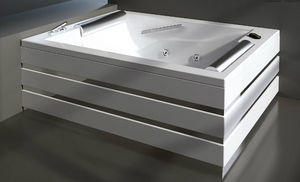 baignoire à poser / en acier / double / hydromassage