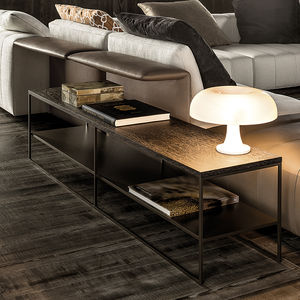 table d'appoint contemporaine / en métal / en marbre / en fer