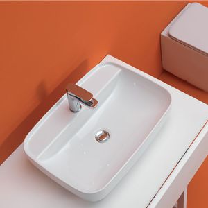 vasque à poser / ovale / en céramique / contemporaine