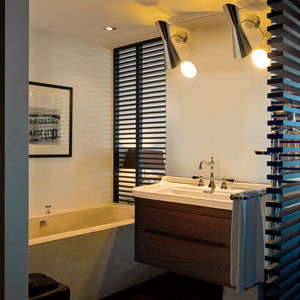 meuble vasque suspendu / en bois / contemporain