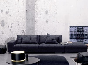 canapé contemporain / en coton / 2 places / marron