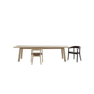 table contemporaine / en bois / rectangulaire