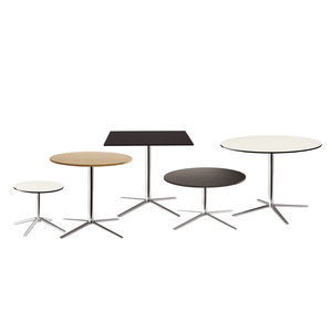 table bistrot contemporaine / en HPL / en aluminium / ronde