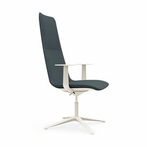 chaise de conférence avec accoudoirs / tapissée / pivotante / réglable