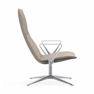 fauteuil de bureau contemporain / en tissu / en cuir / en aluminium