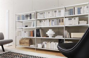 bibliothèque haute / modulable / contemporaine / en aluminium