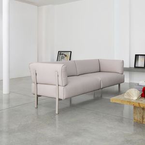 canapé contemporain / en tissu / en cuir / en aluminium