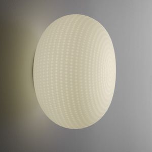 applique murale contemporaine / en verre soufflé / à LED / ronde