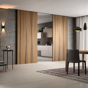 porte coulissante / en bois