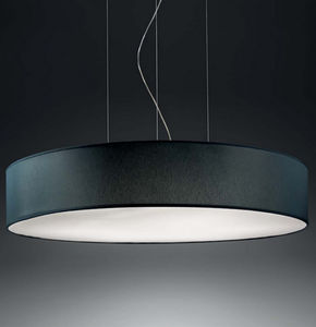 lampe suspension / contemporaine / en métal peint / en tissu