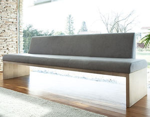 banc contemporain / en chêne / en noyer / en métal