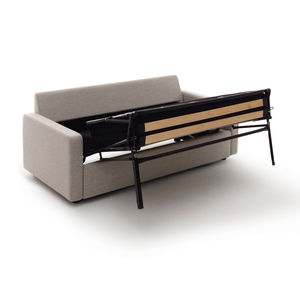 canapé lit / contemporain / en cuir / en tissu