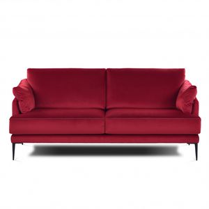 canapé contemporain / en tissu / en cuir / 2 places