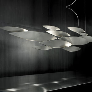 lampe suspension / contemporaine / en nickel / halogène