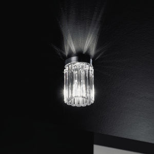 plafonnier contemporain / rond / en verre / en métal