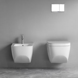 toilettes suspendue / en céramique / sans bride
