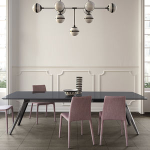 table contemporaine / en bois / en verre / en métal
