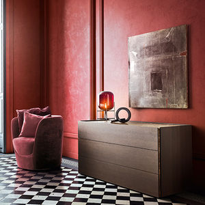 commode contemporaine / en bois laqué