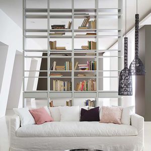 étagère modulable / contemporaine / en bois laqué / avec tiroir