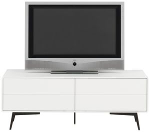 meuble de télévision contemporain / en bois / en acier / en MDF