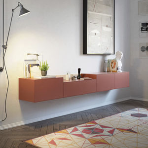 buffet mural / contemporain / en bois laqué / en chêne