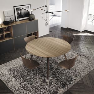table à manger contemporaine / en chêne / en noyer / en bois laqué