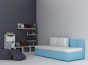 canapé lit / contemporain / en tissu / 2 places