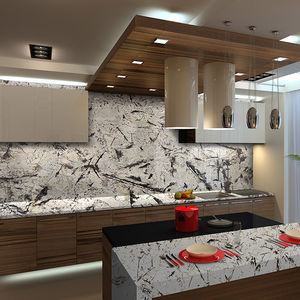 plan de travail en granit / blanc