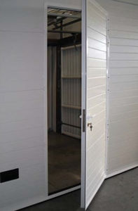 porte de service / battante / en aluminium