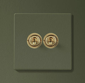 interrupteur à levier / double / en métal / contemporain