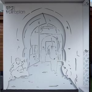 panneau décoratif / en aluminium / pour aménagement extérieur / mural