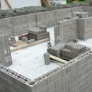bloc de béton creux / pour mur porteur / pour cloison / pour pilier