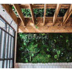 mur végétal stabilisé / en panneau modulaire / naturel / d'intérieur