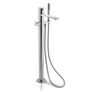mitigeur pour baignoire / au sol / en inox / 1 trou