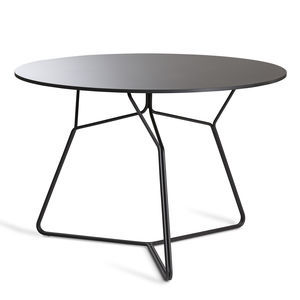 table à manger contemporaine / en HPL / ronde / de jardin