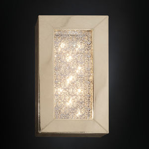 applique murale contemporaine / en acier inoxydable / en cristal / en cuir