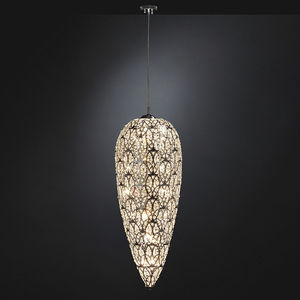 suspension / design original / en acier inoxydable / en cristal