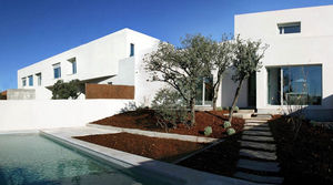 maison individuelle / contemporaine / en béton / à 2 étages