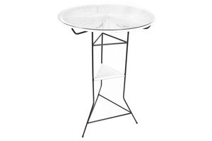 table mange-debout / contemporaine / en verre / en acier