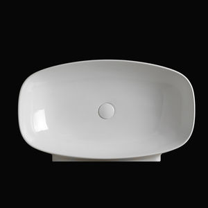 vasque à poser / ovale / en céramique / contemporaine