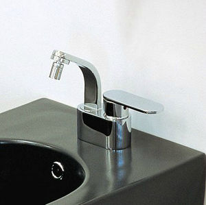 mitigeur pour bidet / en métal chromé / en laiton / 2 trous