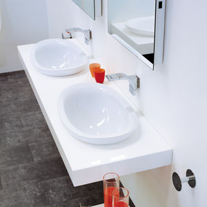 vasque à encastrer / ovale / en céramique / contemporaine