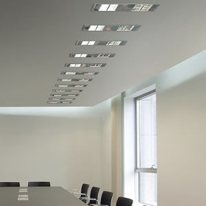 luminaire apparent / encastrable au plafond / à LED / carré