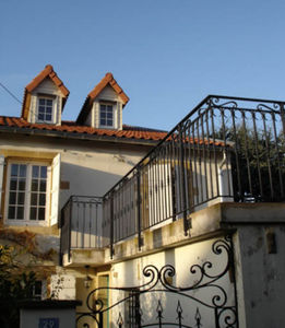 garde-corps en fer forgé / à barreaux / d'extérieur / pour escalier