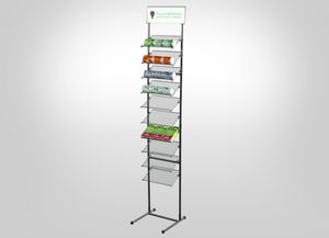 présentoir pour brochures / en métal / pour commerce