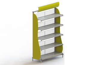 étagère contemporaine / en métal / professionnelle / pour commerce