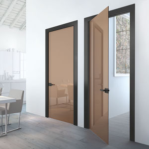 porte d'intérieur / battante / en bois / en verre