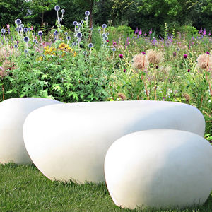 banc de jardin / design original / en béton fibré