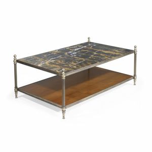 table basse / contemporaine / en verre / en marbre